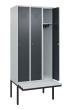C+P Spind Classic PLUS, Bank, 3 Abteile, 2120x900x815mm, 7035/7016 Produktbild