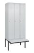 C+P Spind Classic PLUS, Bank, 3 Abteile, 2120x900x815mm, 7035/7035 Produktbild img2 S