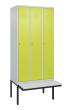 C+P Spind Classic PLUS, Bank, 3 Abteile, 2120x900x815mm, 7035/0024 Produktbild img2 S