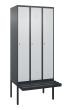 C+P Spind Classic PLUS, Bank, 3 Abteile, 2120x900x815mm, 7016/7035 Produktbild img2 S