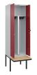 C+P PSA Doppel-Spind Classic PLUS, Bank, 2 Abteile, 2120x600x815mm, 7035/3003 Produktbild
