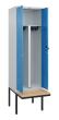 C+P PSA Doppel-Spind Classic PLUS, Bank, 2 Abteile, 2120x600x815mm, 7035/5012 Produktbild