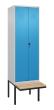 C+P PSA Doppel-Spind Classic PLUS, Bank, 2 Abteile, 2120x600x815mm, 7035/5012 Produktbild img2 S