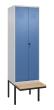 C+P PSA Doppel-Spind Classic PLUS, Bank, 2 Abteile, 2120x600x815mm, 7035/5023 Produktbild img2 S