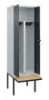 C+P PSA Doppel-Spind Classic PLUS, Bank, 2 Abteile, 2120x600x815mm, 7035/7016 Produktbild