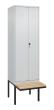 C+P PSA Doppel-Spind Classic PLUS, Bank, 2 Abteile, 2120x600x815mm, 7035/7035 Produktbild img2 S