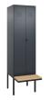 C+P PSA Doppel-Spind Classic PLUS, Bank, 2 Abteile, 2120x600x815mm, 7016/7016 Produktbild img2 S