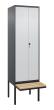 C+P PSA Doppel-Spind Classic PLUS, Bank, 2 Abteile, 2120x600x815mm, 7016/7035 Produktbild img2 S