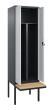 C+P PSA Doppel-Spind Classic PLUS, Bank, 2 Abteile, 2120x600x815mm, 7016/7035 Produktbild