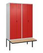 C+P PSA Doppel-Spind Classic PLUS, Bank, 4 Abteile, 2120x1200x815mm, 7035/3020 Produktbild img2 S