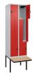 C+P Z-Spind Classic PLUS, Bank, 4 Abteile, 2120x600x815mm, 7035/3020 Produktbild