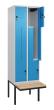 C+P Z-Spind Classic PLUS, Bank, 4 Abteile, 2120x600x815mm, 7035/5012 Produktbild