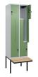 C+P Z-Spind Classic PLUS, Bank, 4 Abteile, 2120x600x815mm, 7035/6011 Produktbild