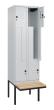 C+P Z-Spind Classic PLUS, Bank, 4 Abteile, 2120x600x815mm, 7035/7035 Produktbild