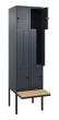 C+P Z-Spind Classic PLUS, Bank, 4 Abteile, 2120x600x815mm, 7016/7016 Produktbild