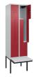 C+P Z-Spind Classic PLUS, Bank, 4 Abteile, 2120x600x815mm, 7035/3003 Produktbild