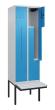C+P Z-Spind Classic PLUS, Bank, 4 Abteile, 2120x600x815mm, 7035/5012 Produktbild