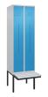 C+P Z-Spind Classic PLUS, Bank, 4 Abteile, 2120x600x815mm, 7035/5012 Produktbild img2 S