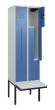 C+P Z-Spind Classic PLUS, Bank, 4 Abteile, 2120x600x815mm, 7035/5023 Produktbild