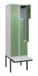 C+P Z-Spind Classic PLUS, Bank, 4 Abteile, 2120x600x815mm, 7035/6011 Produktbild