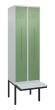 C+P Z-Spind Classic PLUS, Bank, 4 Abteile, 2120x600x815mm, 7035/6011 Produktbild img2 S