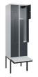 C+P Z-Spind Classic PLUS, Bank, 4 Abteile, 2120x600x815mm, 7035/7016 Produktbild img1 S