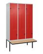 C+P Z-Spind Classic PLUS, Bank, 6 Abteile, 2120x1200x815mm, 7035/3020 Produktbild img2 S