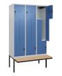 C+P Z-Spind Classic PLUS, Bank, 6 Abteile, 2120x1200x815mm, 7035/5023 Produktbild