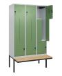 C+P Z-Spind Classic PLUS, Bank, 6 Abteile, 2120x1200x815mm, 7035/6011 Produktbild