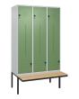 C+P Z-Spind Classic PLUS, Bank, 6 Abteile, 2120x1200x815mm, 7035/6011 Produktbild img2 S