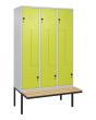 C+P Z-Spind Classic PLUS, Bank, 6 Abteile, 2120x1200x815mm, 7035/0024 Produktbild img2 S