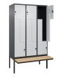 C+P Z-Spind Classic PLUS, Bank, 6 Abteile, 2120x1200x815mm, 7016/7035 Produktbild