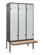 C+P Z-Spind Classic PLUS, Bank, 6 Abteile, 2120x1200x815mm, 7016/7035 Produktbild img2 S