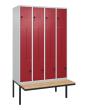 C+P Z-Spind Classic PLUS, Bank, 8 Abteile, 2120x1200x815mm, 7035/3003 Produktbild img2 S