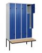 C+P Z-Spind Classic PLUS, Bank, 8 Abteile, 2120x1200x815mm, 7035/5010 Produktbild