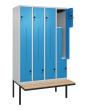 C+P Z-Spind Classic PLUS, Bank, 8 Abteile, 2120x1200x815mm, 7035/5012 Produktbild