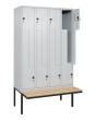 C+P Z-Spind Classic PLUS, Bank, 8 Abteile, 2120x1200x815mm, 7035/7035 Produktbild