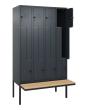 C+P Z-Spind Classic PLUS, Bank, 8 Abteile, 2120x1200x815mm, 7016/7016 Produktbild