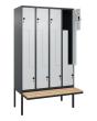 C+P Z-Spind Classic PLUS, Bank, 8 Abteile, 2120x1200x815mm, 7016/7035 Produktbild