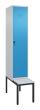 C+P Spind Classic PLUS, Bank, 1 Abteil, 2120x400x815mm, 7035/5012 Produktbild img2 S