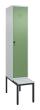 C+P Spind Classic PLUS, Bank, 1 Abteil, 2120x400x815mm, 7035/6011 Produktbild img2 S