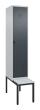 C+P Spind Classic PLUS, Bank, 1 Abteil, 2120x400x815mm, 7035/7016 Produktbild img2 S