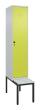 C+P Spind Classic PLUS, Bank, 1 Abteil, 2120x400x815mm, 7035/0024 Produktbild img2 S