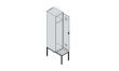 C+P Spind Classic PLUS, Bank, 1 Abteil, 2120x400x815mm, 9016/9016 Produktbild img5 S