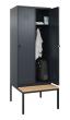 C+P Spind Classic PLUS, Bank, 2 Abteile, 2120x800x815mm, 7016/7016 Produktbild