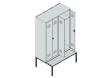 C+P PSA Doppel-Spind Classic PLUS, Bank, 4 Abteile, 2120x1200x815mm, 9016/9016 Produktbild img5 S