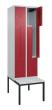 C+P Z-Spind Classic PLUS, Bank, 4 Abteile, 2120x600x815mm, 7035/3003 Produktbild