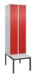 C+P Z-Spind Classic PLUS, Bank, 4 Abteile, 2120x600x815mm, 7035/3020 Produktbild img2 S
