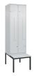 C+P Z-Spind Classic PLUS, Bank, 4 Abteile, 2120x600x815mm, 7035/7035 Produktbild img2 S