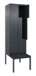 C+P Z-Spind Classic PLUS, Bank, 4 Abteile, 2120x600x815mm, 7016/7016 Produktbild